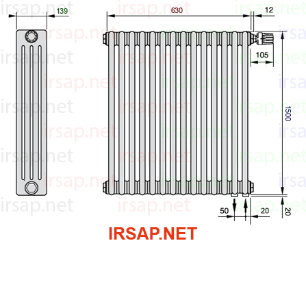 Радиатор IRSAP Tesi 41500/14 T25 CL 01